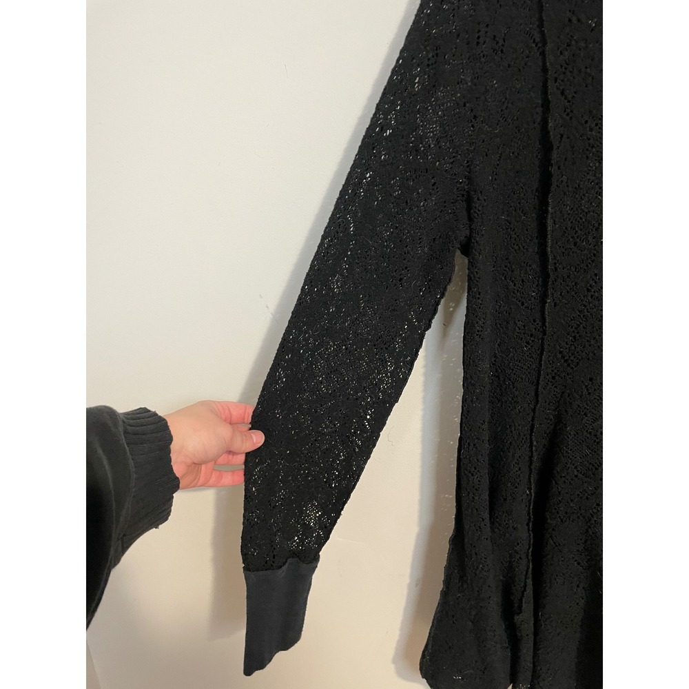 Free‎ People Lace Knit Flowy Tunic Sweater Size Medium Bohemian Layering - Picture 3 of 10